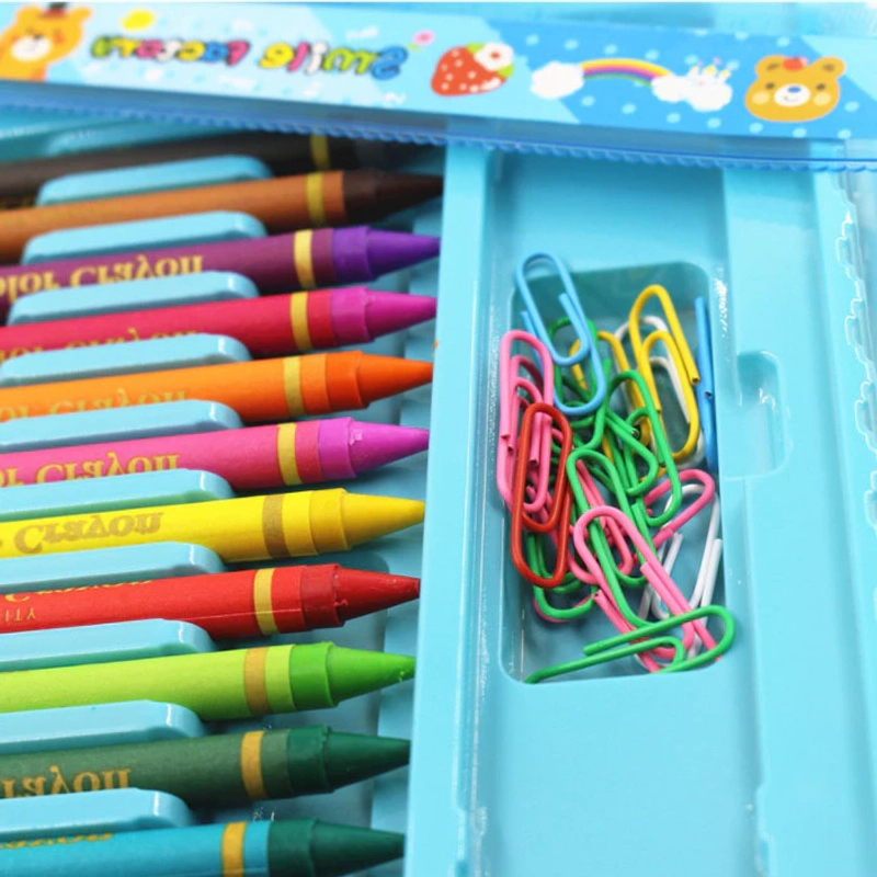 Product image KAHASIL - Pensil Warna Crayon Krayon Kerayon Set 68 Pcs Lengkap Alat Melukis Menggambar Mewarnai 68 PCS BIRU